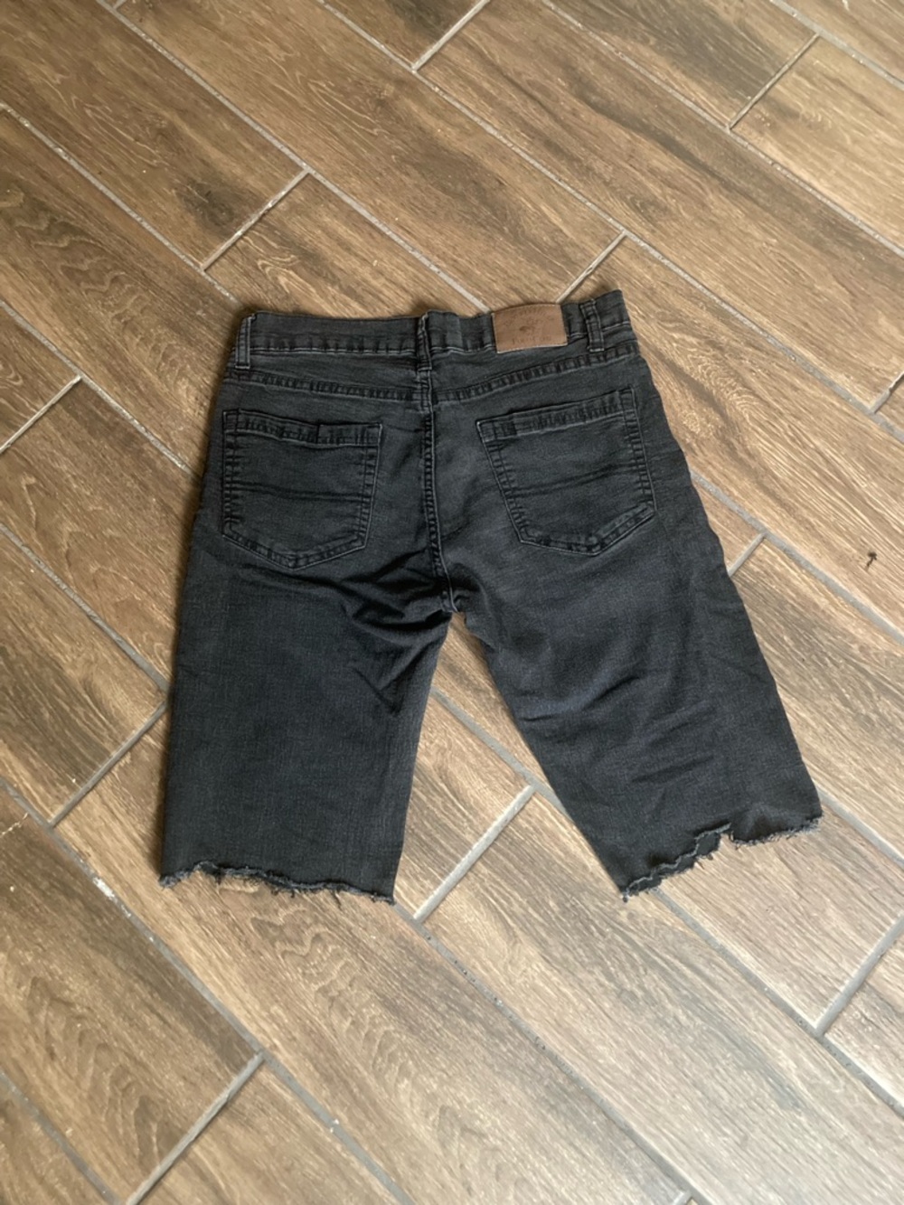 Distressed Black jorts